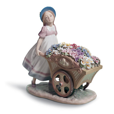 Lladro A Romp in the Garden Girl Figurine | Wayfair